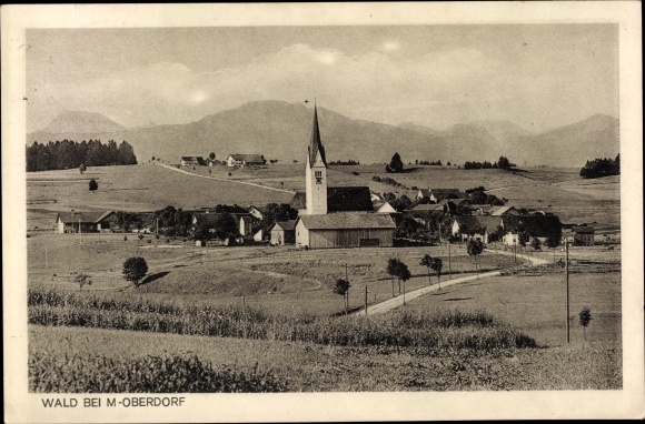 KP Wald im Ostallgäu Schwaben, widok całkowity, kościół