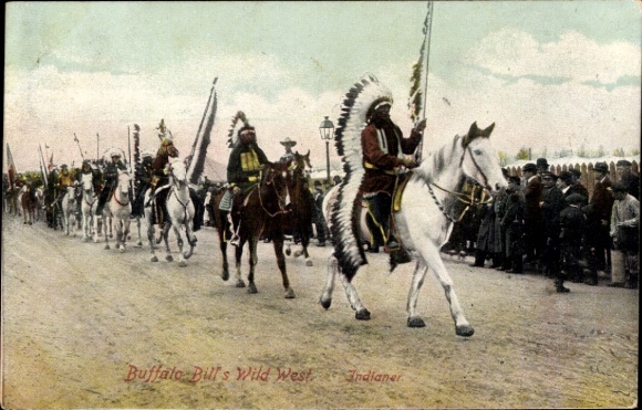 Ak Buffalo Bill's Wild West, Indianen, optreden