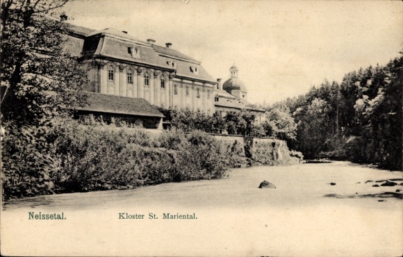 Ak Ostritz in der Oberlausitz, Kloster Sankt Marienthal