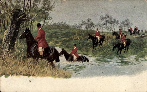 Künstler Ak Hoffmann, Anton, Jagdszene