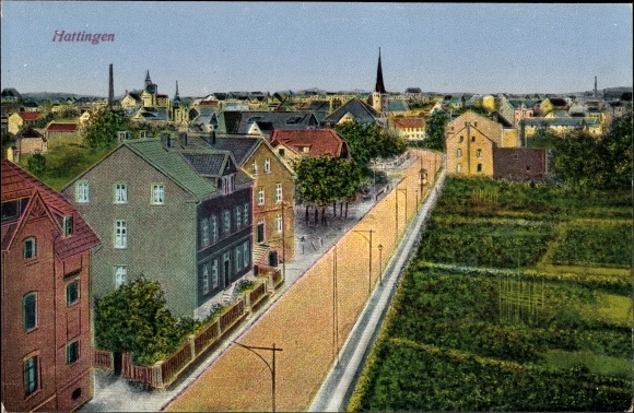KP Hattingen Nadrenia Północna-Westfalia, widok na ulicę