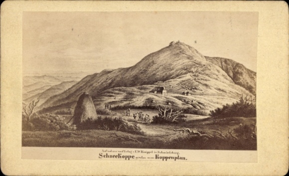 foto Malá Úpa Kleinaupa Reuzengebergte Königgrätz, Sněžka vanuit Koppenplan