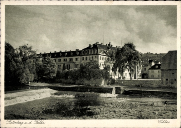 KP Rotenburg an der Fulda, zamek Rotenburg, krajobraz, rzeka, budynek