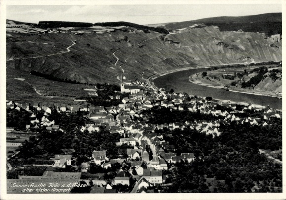 Ak Kröv an der Mosel, Fliegeraufnahme