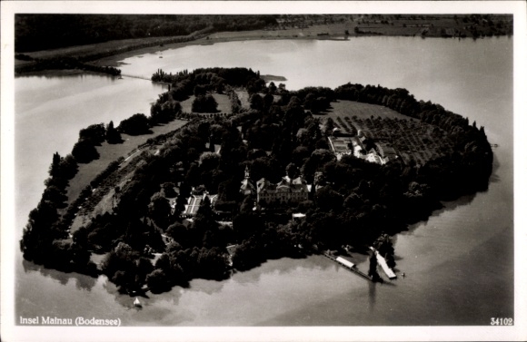 Ak Insel Mainau im Bodensee, Fliegeraufnahme