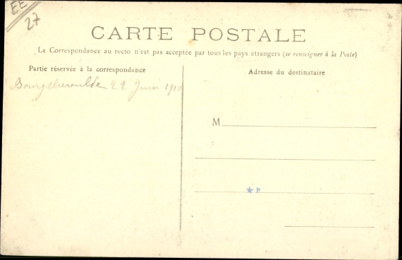 Postcard Bourgtheroulde Eure, Route d&#39;Elbeuf to Thuit Hébert