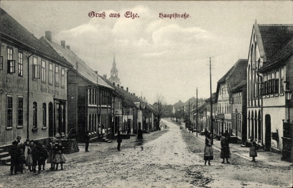 Postcard Elze District Hildesheim Lower Saxony, Main Street
