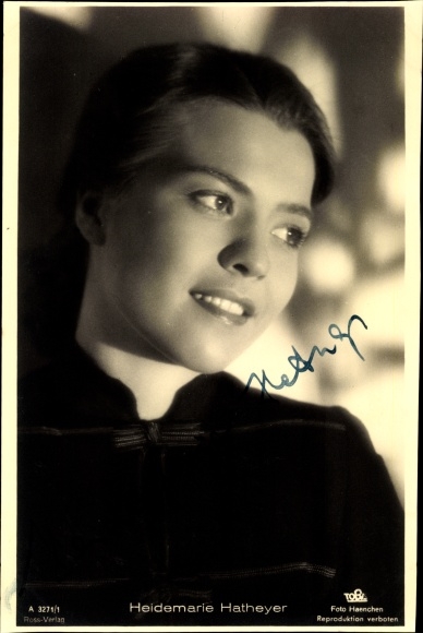 Ak Schauspielerin Heidemarie Hatheyer, Portrait