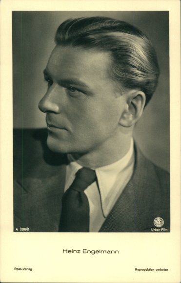 Postcard actor Heinz Engelmann, portrait