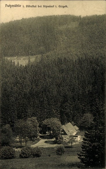 Postcard Oberpöbel Dippoldiswalde Saxony, Putzmühle, forest