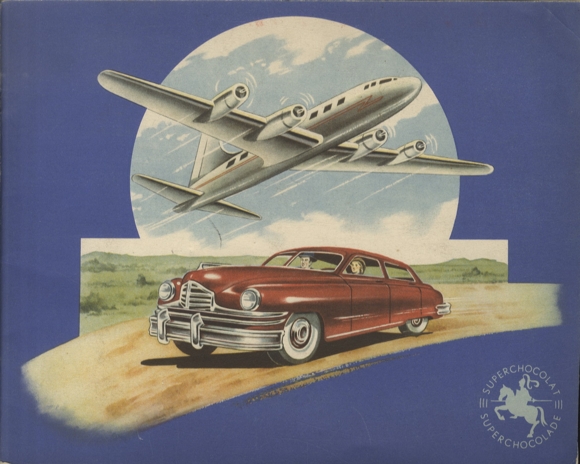 Airplanes, automobiles Collective picture album Jaques Superchocolade, Eupen / Belgium, around 1930