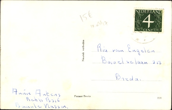 Postcard Baarle Nassau Nordbrabant, Border Office
