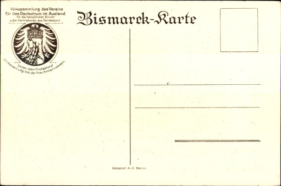 Postcard Otto von Bismarck, Duke of Lauenburg, Federal Chancellor, 80th birthday