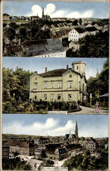 Ak Hainichen in Sachsen, Parkschlösschen