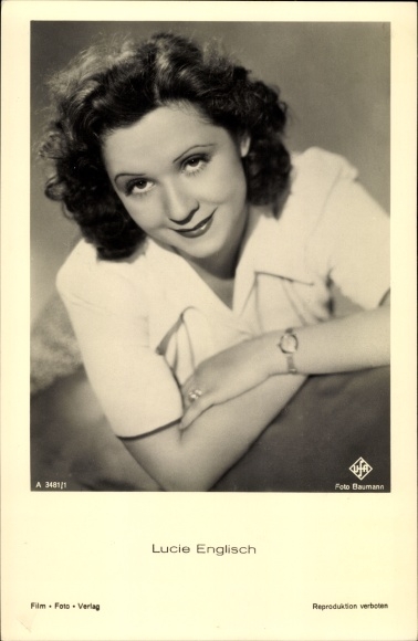 Postcard Actress Lucie Englisch, Portrait, Ufa Film
