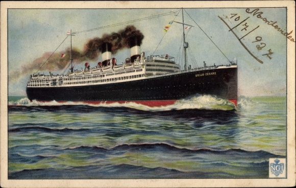 Postcard Transatlantic Giulio Cesare, passenger steamer, Italian General Navigation, NGI