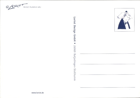 Artist Postcard Loriot, Look into my eyes little one, Man in the hole, Mole