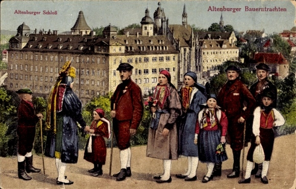 PC Altenburg in Thuringia, castle, peasant costumes