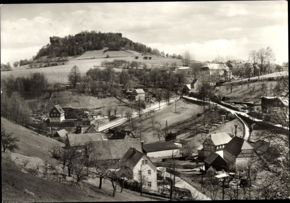 Ak Schöna Saksisch Zwitserland, stadsaanzicht, keizerskroon