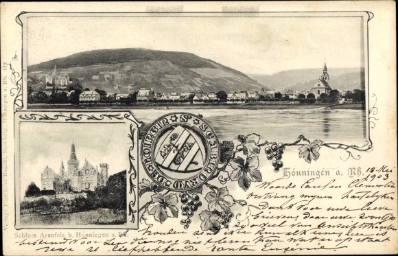 PC Bad Hönningen am Rhein, Arenfels Castle, coat of arms