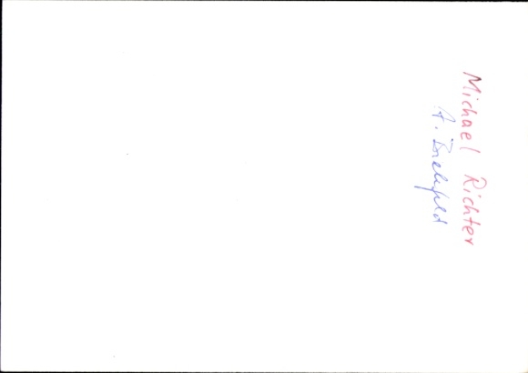 Karta z autografem piłkarza Michaela Richtera, autograf