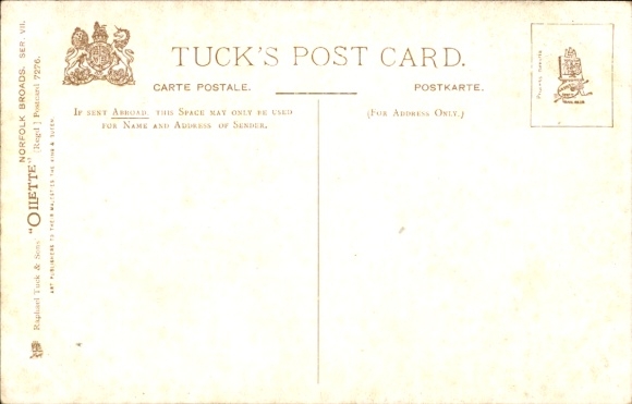 Artist Postcard on the Bure, sailboat on the water