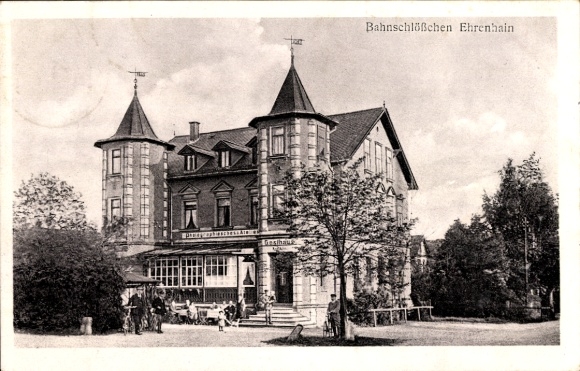 Postcard Ehrenhain Nobitz in the Altenburger Land, Bahnschlösschen