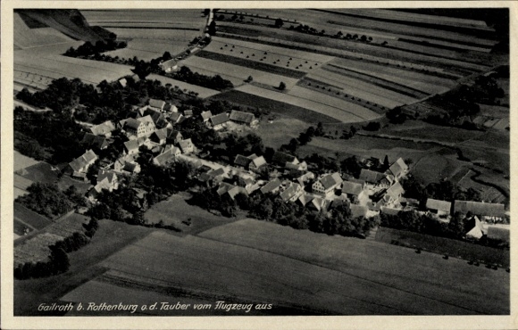 Ak Gailroth Schnelldorf in Mittelfranken, Fliegeraufnahme