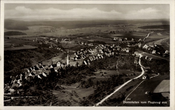 Postcard Dornstetten in the Black Forest Württemberg, aerial photograph of the town