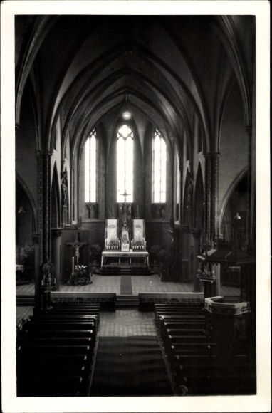 Foto Ak Glehn Korschenbroich Rhein, Kirche, Innenansicht