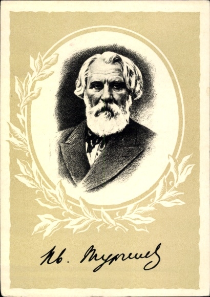 Artist Postcard Writer Ivan Sergeyevich Turgenev, portrait