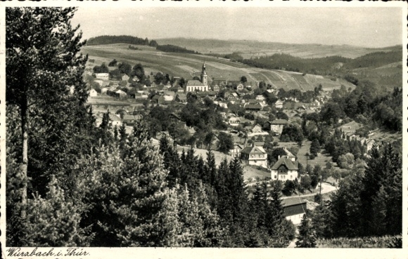 Postcard Wurzbach in Thuringia, general view