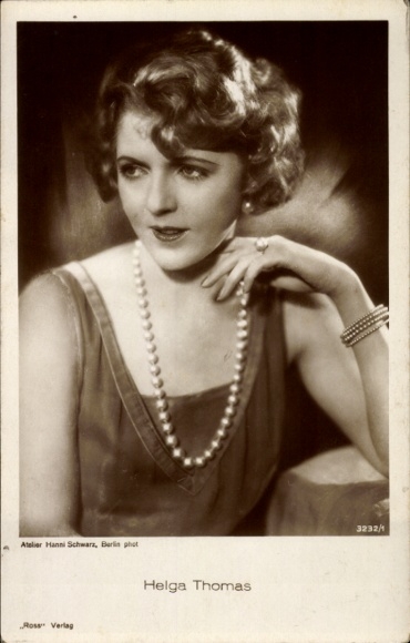 Ak Schauspielerin Helga Thomas, Portrait