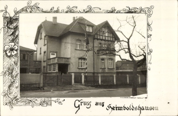 Passepartout Photo Postcard Heimboldshausen Philippsthal an der Werra, Building