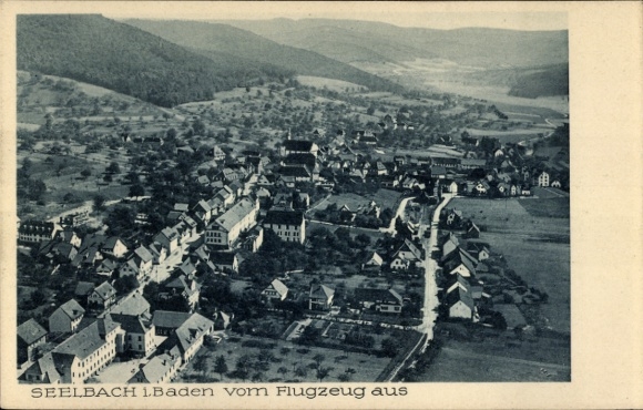 Ak Seelbach im Schwarzwald Baden, Fliegeraufnahme