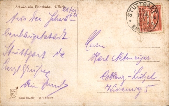 Artist Postcard Boettcher, Hans, On the Swabian Railway, Travelers, Train Station