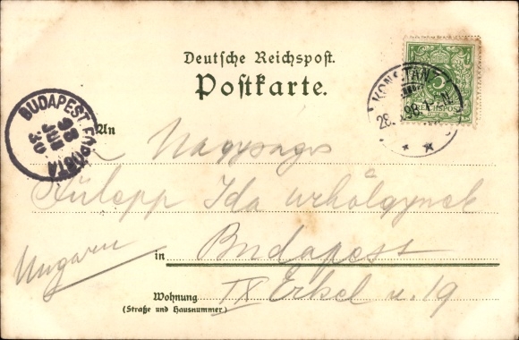 Künstler Litho Mutter, K., Konstanz am Bodensee, Stadtansicht, Turm