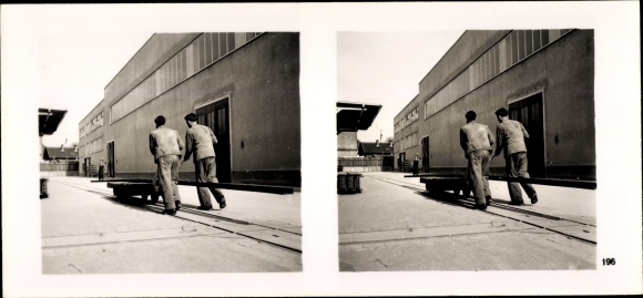 Stereo Raumbild Foto "Die NS-Musterbetriebe 1937-38" Nr. 506 III/196, Wieland Werke Ulm, Vöhringen
