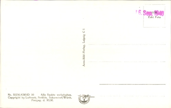 Postcard Hohegeiß Braunlage in the Upper Harz, aerial photograph