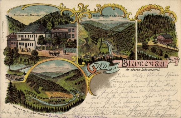 lito Blumenau Schwarzatal w Turyngii, zajazd, krajobraz