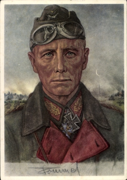 Artysta KP Willrich, Wolfgang, generał dywizji Rommel, odznaczony Krzyżem Rycerskim, Dywizja Pancerna, VDA