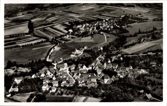 Postcard Adolzfurt Bretzfeld in Württemberg, aerial photograph