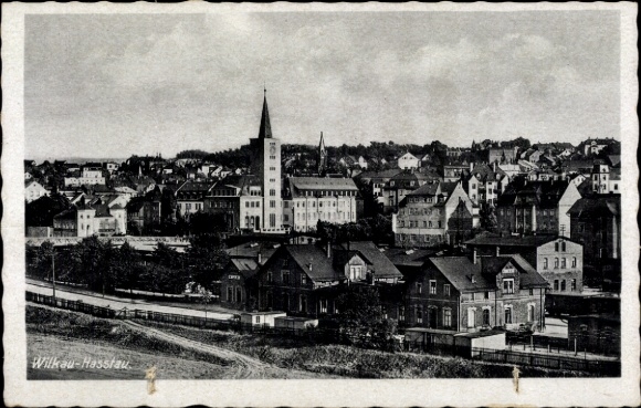 Postcard Wilkau Haßlau in Saxony, general view
