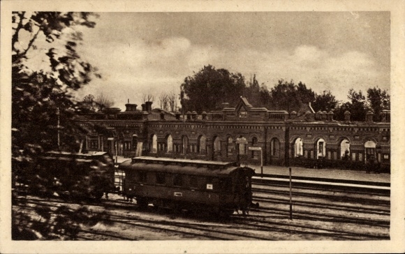 Postcard Belarus, railway station