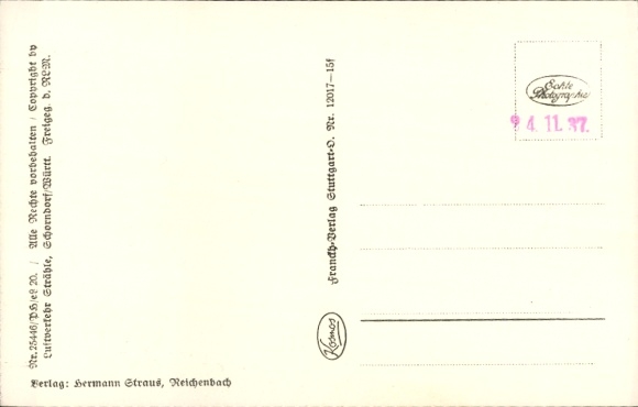 Postcard Reichenbach an der Fils Württemberg, aerial photograph