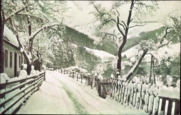 Postcard Lilienfeld in Lower Austria, Traisental, Winter, Vienna Prealps