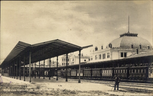 Postcard Constantinople Istanbul Türkiye, station of the Oriental Railway