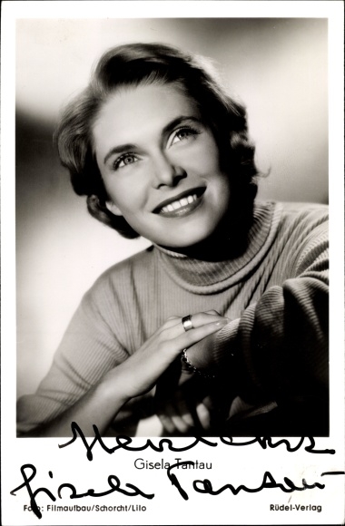 Ak Schauspielerin Gisela Tantau, Portrait, Autogramm, Film Nacht der Entscheidung