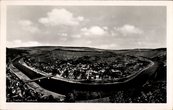 Ak Traben Trarbach an der Mosel, Ortspanorama