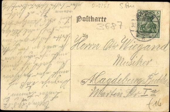 Postcard Egeln in Saxony Anhalt, Schützenhaus, Fr. Böse, shooting range, interior view